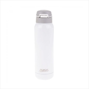 Buy Oasis Stainless Steel Double Wall Insulated Sports Bottle W/ Straw 500ml - White
