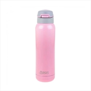 Buy Oasis Stainless Steel Double Wall Insulated Sports Bottle W/ Straw 500ml - Soft Pink