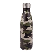 Buy Oasis Stainless Steel Double Wall Insulated Drink Bottle 500ml - Camo Green
