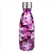 Buy Oasis Stainless Steel Double Wall Insulated Drink Bottle 350ml - Camo Pink