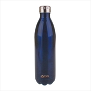 Buy Oasis Stainless Steel Double Wall Insulated Drink Bottle 1L - Navy