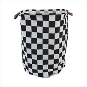 Buy GOMINIMO Laundry Basket Round Foldable (Checkered)
