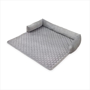 Buy FLOOFI Pet Sofa Cover with Bolster M Size (Light Grey)