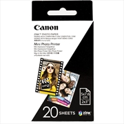 Buy Canon Zink Mini Photo Printer Paper for Canon Inspic 20 Sheets 2 X 3 Inches