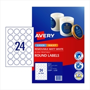 Buy AVERY Label Rd L7129 40mm 24Up Pack of 8