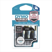 Buy DYMO Dur White on Black 12mm x 3m