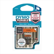 Buy DYMO Dur Black on Orn 12mm x 3m
