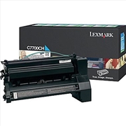 Buy LEXMARK C7700CH CYAN TONER RETURN PROGRAM YIELD 10000 PAGES FOR C772