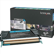 Buy LEXMARK C736H1CG CYAN TONER PREBATE YIELD 10000 PAGES FOR C736