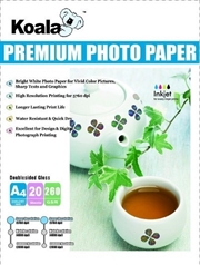Buy KOALA 260gsm A4 Double Sided High Gloss Photo Paper 20 Sheets