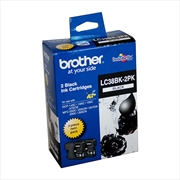 Buy Brother LC-38BK Black Ink Cartridge Twin Pack - DCP-145C/165C/195C/375CW, MFC-250C/255CW/257CW/290C/