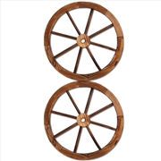 Buy Gardeon Wooden Wagon Wheel X2