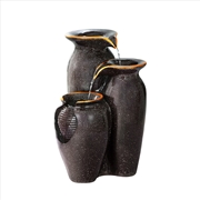 Buy Gardeon Water Fountain Features Solar with LED Lights Outdoor Cascading 3 Tired