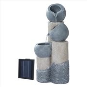 Buy Gardeon Solar Water Fountain Features Outdoor 3 Tiered LED Lights Bird Bath