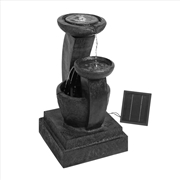 Buy Gardeon 3 Tier Solar Powered Water Fountain with Light - Blue