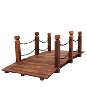 Buy Garden Rustic Chain Bridge Wooden Decoration Decor Landscape 160cm Length Rail