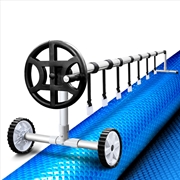Buy Aquabuddy Swimming Pool Cover with Roller Wheel Solar Blanket Adjustable 10 X 4m