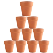 Buy 10x 8cm Flower Pot Pots Clay Ceramic Plant Drain Hole Succulent Cactus Nursery Planter