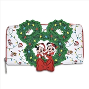 Buy Loungefly Disney - Mickey Holiday Wreath US Exclusive Zip Around Purse [RS]