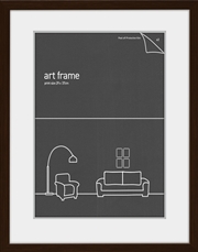Buy 29x37 Frame Rustic Oak With Double Mat - Fits A4 Prints
