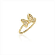 Buy Ss Ygp Crystal Bow Ring - Size 7