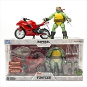 Buy Teenage Mutant Ninja Turtles (comics) - Raphael Ninja with Red Motorcycle BST AXN Figure