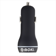 Buy Moki Dual USB Car Charger - Black