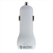Buy Moki Dual USB Car Charger - White