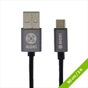 Buy Moki Braided Pocket Micro-USB SynCharge Cable  - 90cm