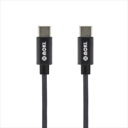 Buy Moki Braided Type-C to Type-C SynCharge Cable - 90cm - Black