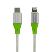 Buy Moki Braided Type-C to Lightning SynCharge Cable - (MFi Licensed) 90cm - Silver