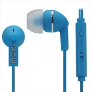 Buy Moki Noise Isolation Earbuds with microphone & control - Blue 