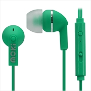 Buy Moki Noise Isolation Earbuds with microphone & control - Green 