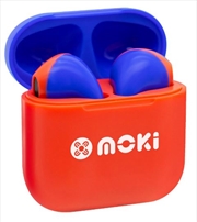 Buy MokiPods Mini TWS Earphones for Kids Volume Limited - Red/Blue