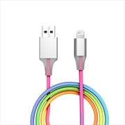 Buy Laser 1m MFI Lightning to USB-A Cable Rainbow Colour