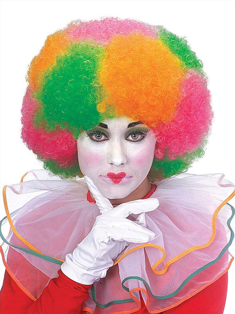 Clown Multi Colour Neon Wig - Adult/Product Detail/Costumes