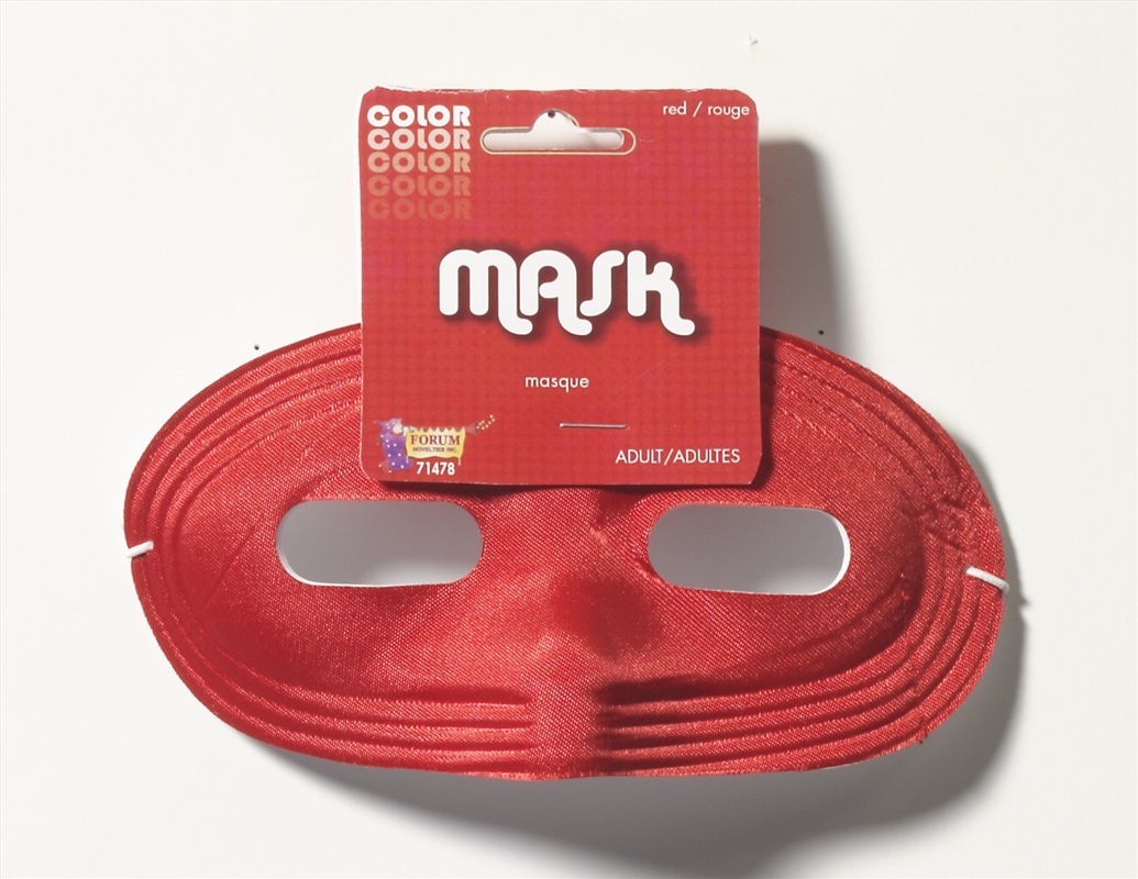 Satin Domino Red Mask - Adult/Product Detail/Costumes