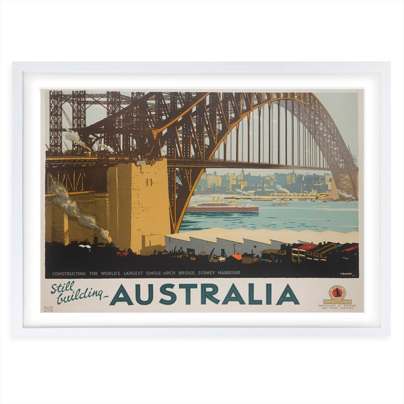 Wall Art's Australia Sydney Harbour Bridge Large 105cm x 81cm Framed A1 Art Print/Product Detail/Posters & Prints