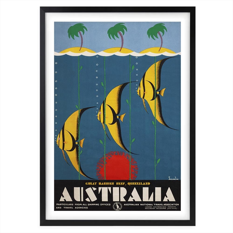 Wall Art's Australia Great Barrier Reef Large 105cm x 81cm Framed A1 Art Print/Product Detail/Posters & Prints