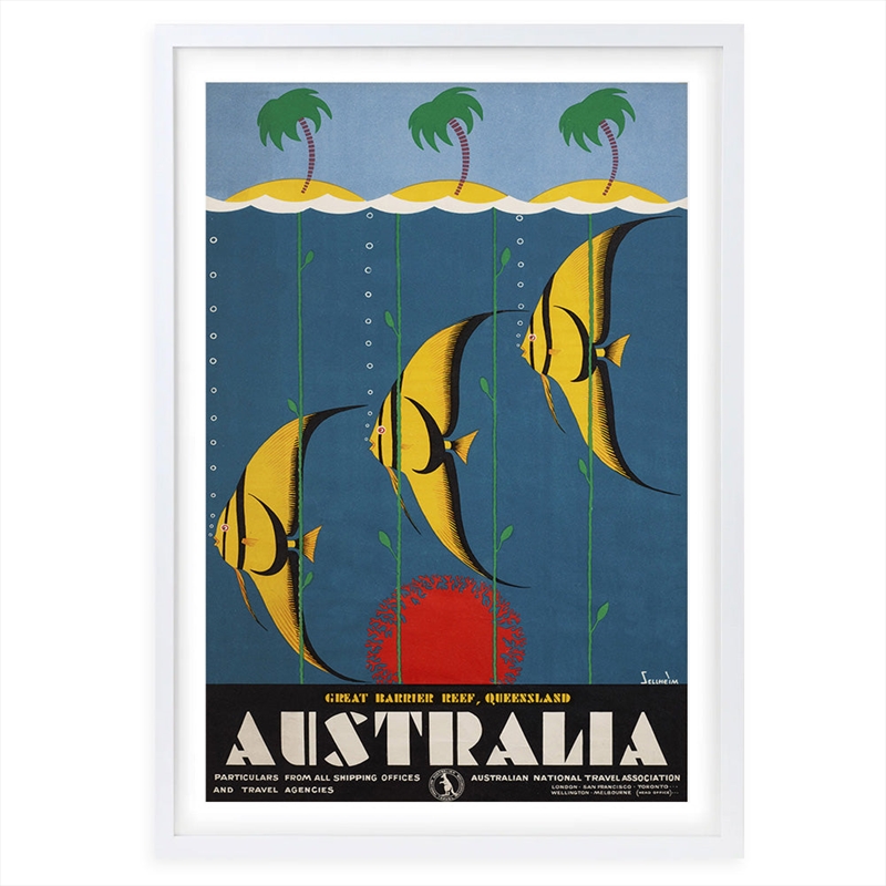 Wall Art's Australia Great Barrier Reef Large 105cm x 81cm Framed A1 Art Print/Product Detail/Posters & Prints