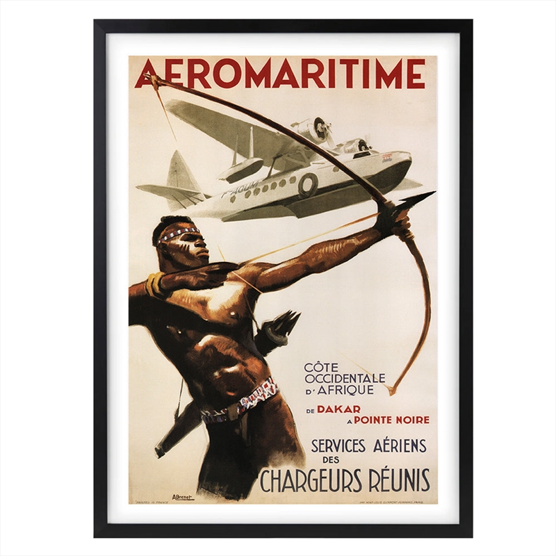 Wall Art's Aeromaritime Africa Large 105cm x 81cm Framed A1 Art Print/Product Detail/Posters & Prints