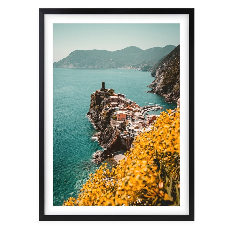 Wall Art's Almalfi Cliff Top Large 105cm x 81cm Framed A1 Art Print/Product Detail/Posters & Prints