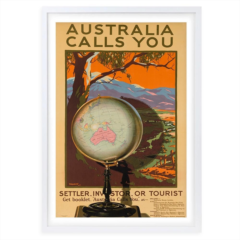 Wall Art's Australia Calls You Large 105cm x 81cm Framed A1 Art Print/Product Detail/Posters & Prints