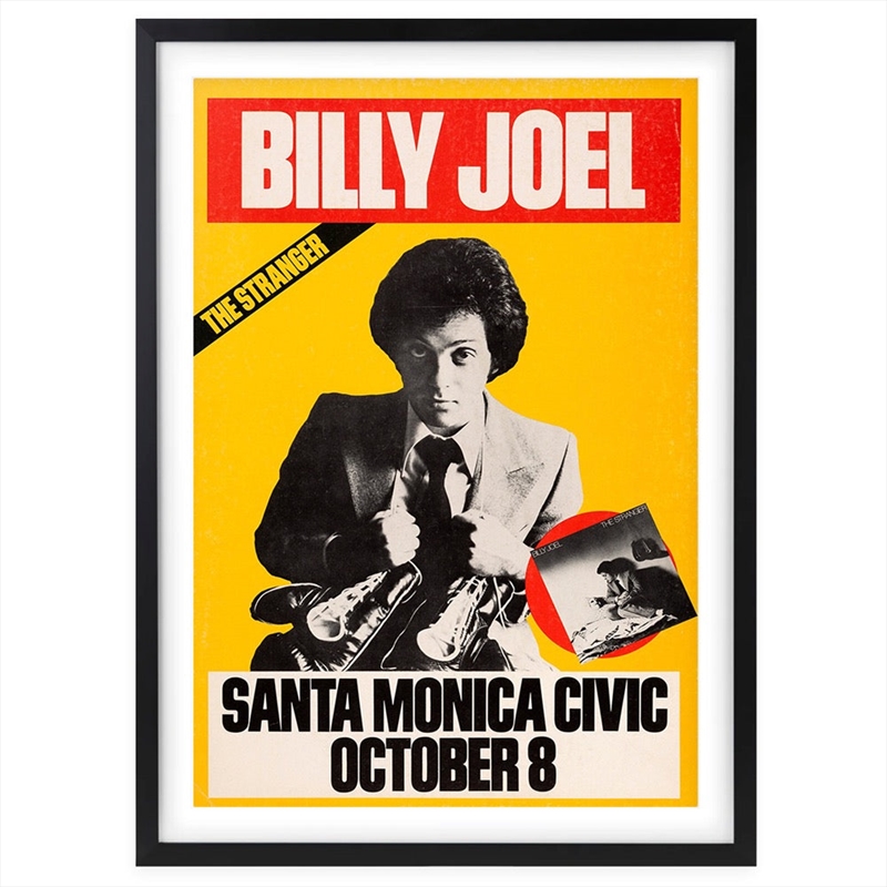 Wall Art's Billy Joel - Santa Monica Civic - 1977 Large 105cm x 81cm Framed A1 Art Print/Product Detail/Posters & Prints