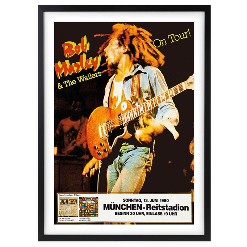 Wall Art's Bob Marley - German Tour - 1980 Large 105cm x 81cm Framed A1 Art Print/Product Detail/Posters & Prints