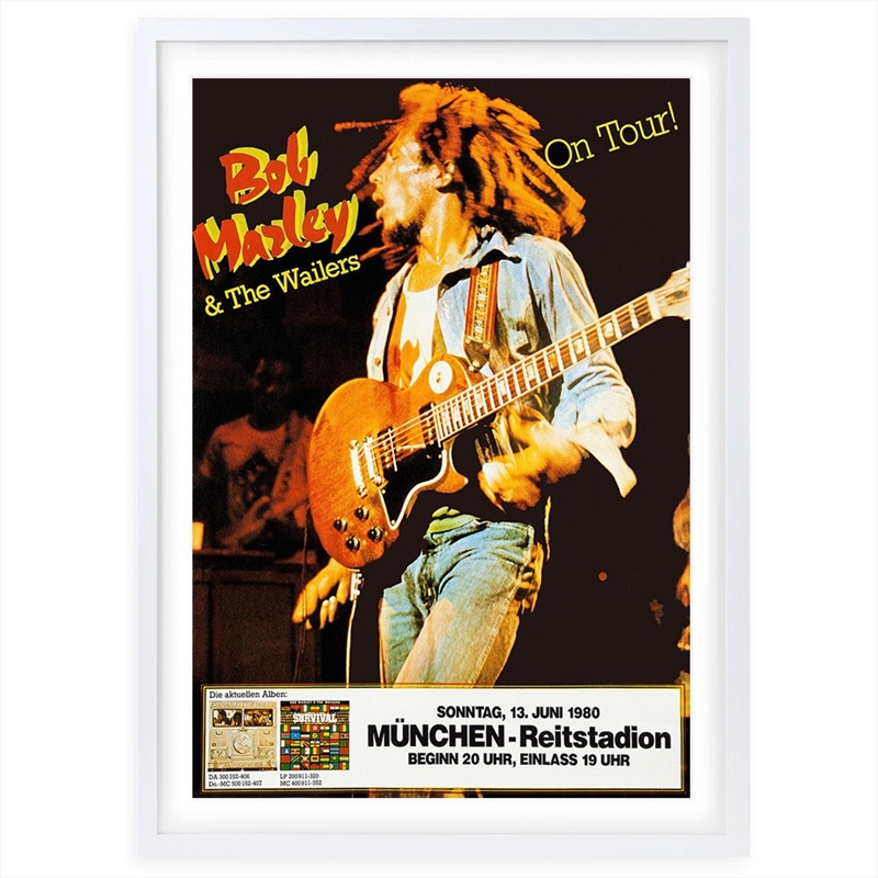 Wall Art's Bob Marley - German Tour - 1980 Large 105cm x 81cm Framed A1 Art Print/Product Detail/Posters & Prints