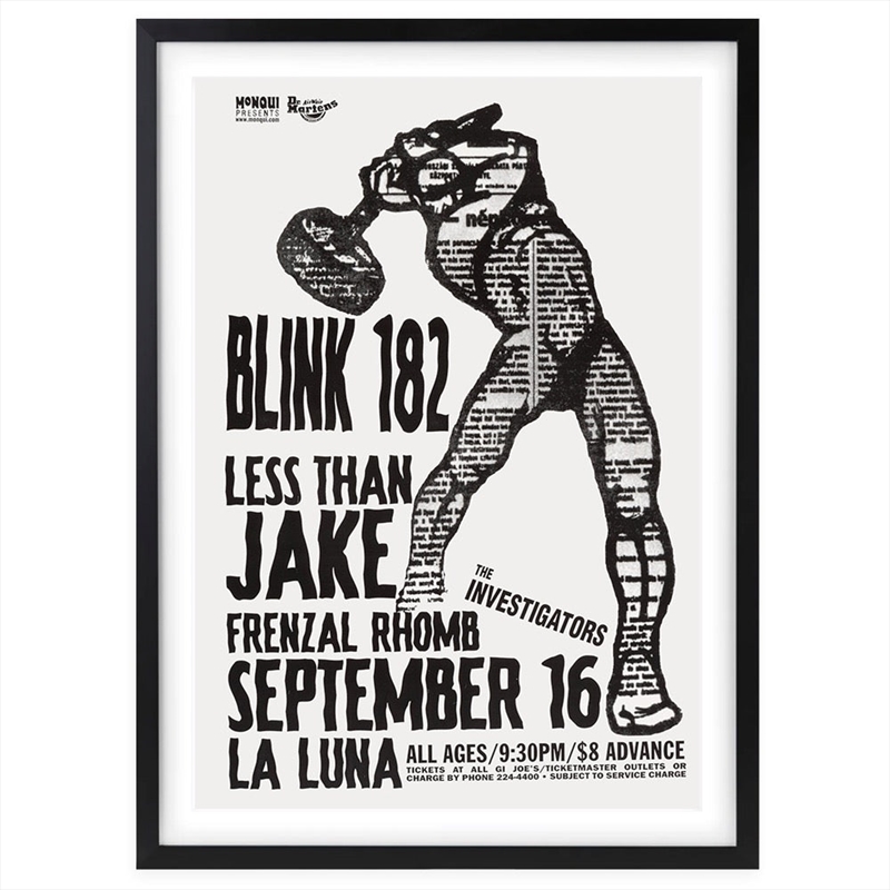 Wall Art's Blink-182 - Less Than Jake - 1997 Large 105cm x 81cm Framed A1 Art Print/Product Detail/Posters & Prints
