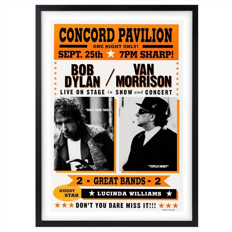 Wall Art's Bob Dylan - Van Morrison - 1998 Large 105cm x 81cm Framed A1 Art Print/Product Detail/Posters & Prints