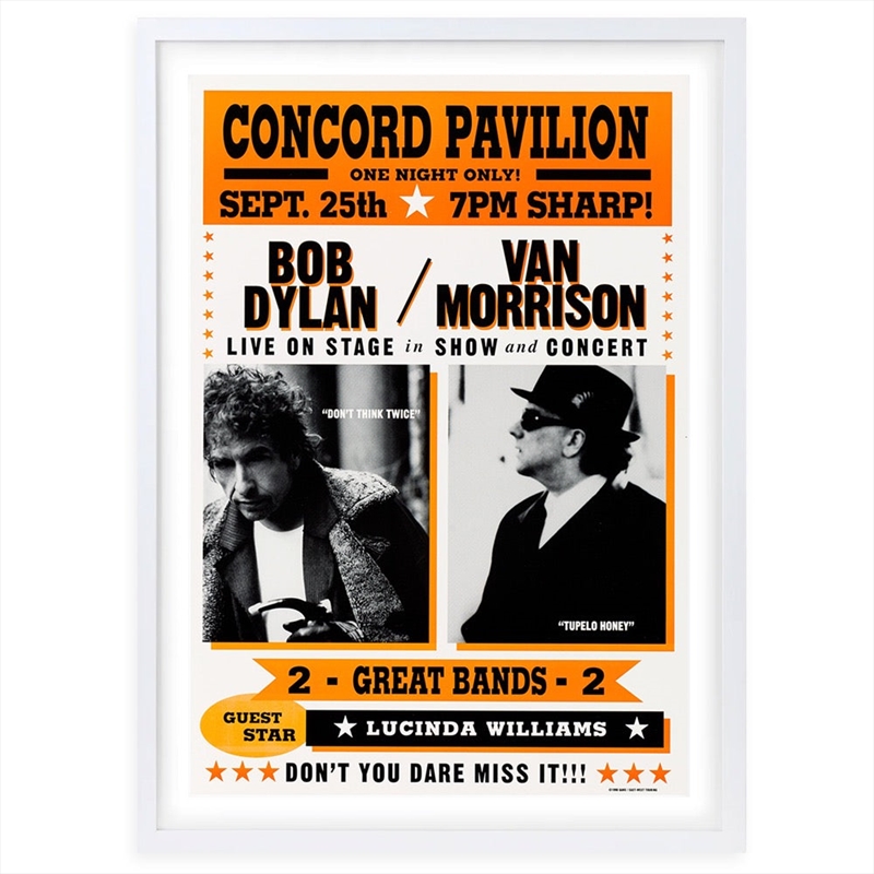 Wall Art's Bob Dylan - Van Morrison - 1998 Large 105cm x 81cm Framed A1 Art Print/Product Detail/Posters & Prints