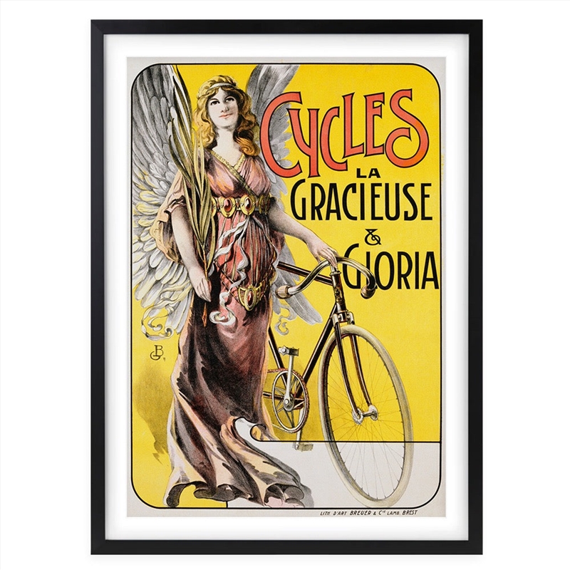 Wall Art's Cycles La Gracieuse Gloria Large 105cm x 81cm Framed A1 Art Print/Product Detail/Posters & Prints